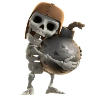 💣 c76145a1 skeleton, bomber, bomb, clash of clans, video game, cartoon whatsapp sticker