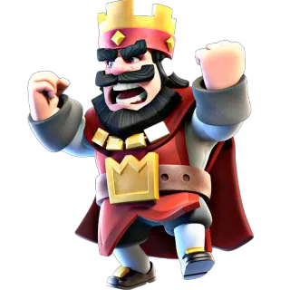 😡 f9585f1d King Clash Royale ราชา, แคลชรอยัล, มงกุฎ, เกม, ตัวละคร, การ์ตูน telegram sticker