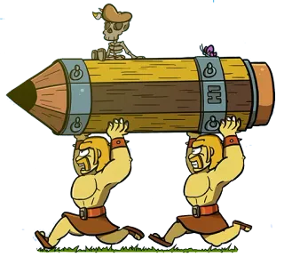 🖕 0ebd75af dessin animé, crayon, hommes forts, squelette, art, dessin, art numérique whatsapp sticker