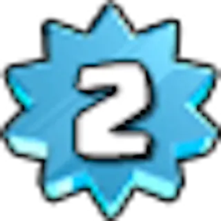 ⚙ 19498d97 2 nombre, deux, bleu, étoile, badge, rang whatsapp sticker