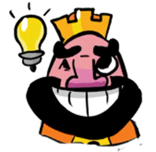 ☺️ 76517188 King roi, idée, couronne, ampoule, emoji, pensée whatsapp sticker