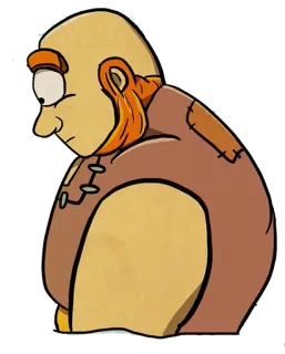 😳 bd684d12 dessin animé, personnage, illustration, oeuvre d'art, homme chauve whatsapp sticker