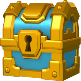 ⚱ c7d5c2d9 coffre au trésor, or, bleu, boîte, butin, récipient whatsapp sticker