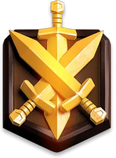 ⚡ e5d7995a épées, arme, badge, or, symbole whatsapp sticker