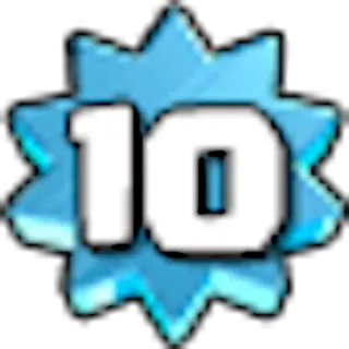 ⚙ eea8cae7 10 numéro 10, étoile bleue, jeu, chiffre, quantité whatsapp sticker