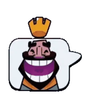 😁 02f14fbe King Clash Royale Clash Royale, King, emote, game, mobile game, laughing telegram sticker