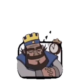 😳 1f5c5726 king, sleepy, cartoon, sleep, crown, clock telegram sticker