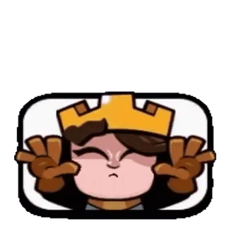 😝 21525b24 king, crown, emoji, clash royale, expression, character telegram sticker