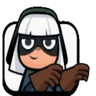 🤭 23cfb151 cartoon, character, mask, bandit, eyes, gloves telegram sticker