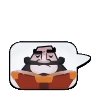 😇 361fca59 clash royale, character, king, video game, mobile game telegram sticker