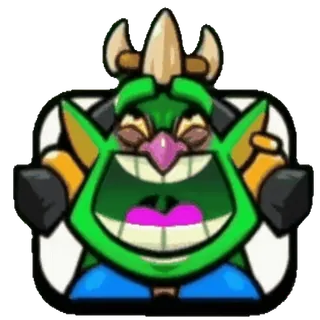 🤣 3eb24ac2 Goblin King Goblin, King, Clash Royale, Character, Emoji, Laughing, Green telegram sticker