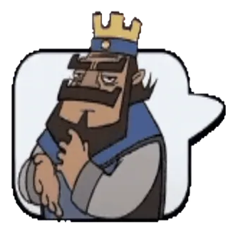 👏 49717591 King Clash Royale king, clash royale, mobile game, character, crown, strategy game telegram sticker