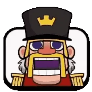 😆 598f16b1 clash royale, emote, king, mobile game, strategy game, character, game telegram sticker