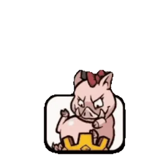 👻 92641dee pig, cartoon, crown, angry, animal telegram sticker