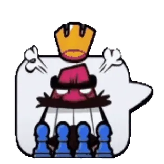 😠 a5d01b45 king, crown, chess, pawns, game, character telegram sticker