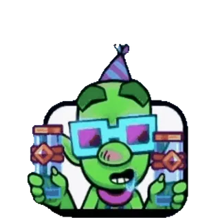🥶 cd0692f8 goblin, supercell, clash royale, character, video game, party, celebration telegram sticker