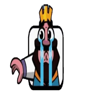 😭 cd0a7eac Clash Royale Clash Royale, king, crying, video game, mobile game, sticker telegram sticker