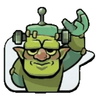 🖐 cf7872bc monster, green, cartoon, goblin, illustration telegram sticker