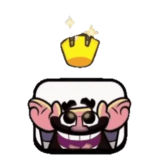 🤩 e8a20dc9 Clash Royale clash royale, video game, emote, wizard, crown, funny telegram sticker