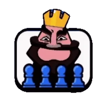 🤔 fe97da3d King Clash Royale king, royale, character, game, crown, pawn telegram sticker