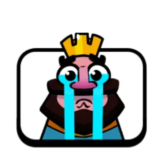 π 2e14ae56 King Clash Royale clash royale, king, crying, emoticon, sad whatsapp sticker
