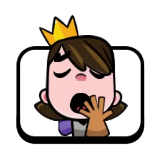 π΄ 64e3b5b5 yawn, sleepy, crown, cartoon whatsapp sticker