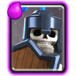 👾 d2ac0fcf Clash Royale skeleton, helmet, guard, card game, mobile game telegram sticker
