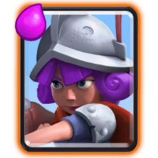 👾 dfde7963 Clash Royale video game, clash royale, character, musketeer telegram sticker