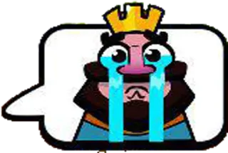 😭 0bd81e2a clash royale, re, piangere, emote, gioco mobile telegram sticker