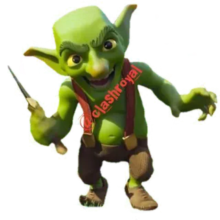 😜 4981fc62 Clash Royale clashroyal goblin, Clash Royale, trò chơi điện tử, nhân vật, fantasy telegram sticker