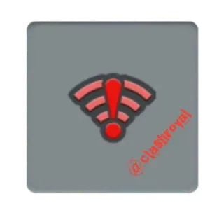 🙈 94595bfa @clashroyal wifi, internet, kết nối, cảnh báo, dấu chấm than, biểu tượng telegram sticker