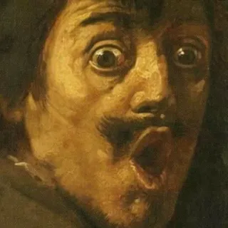 😮 7877843b shock, sorpresa, ritratto, uomo, espressione, pittura telegram sticker