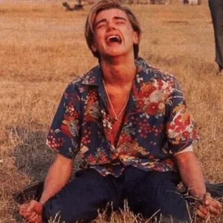 〰 4d248016 Leonardo DiCaprio 演员, 表情包, 情绪, 哭泣, 表情 telegram sticker