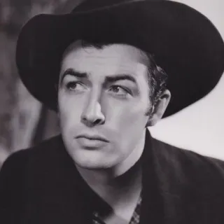 〰 b7e0434a 男人, 帽子, 牛仔, 肖像, 复古, 演员 telegram sticker