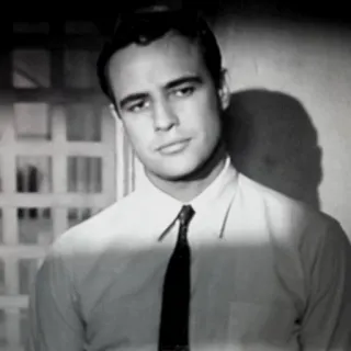 〰 dd3c5860 Marlon Brando 演员, 经典, 肖像, 男人, 复古, 名人 telegram sticker