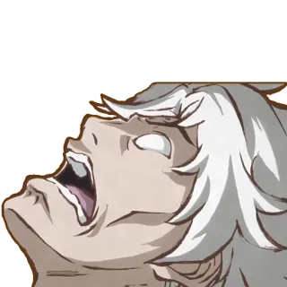 😵 21f14a5a anime, scream, face, expression, shock, horror telegram sticker