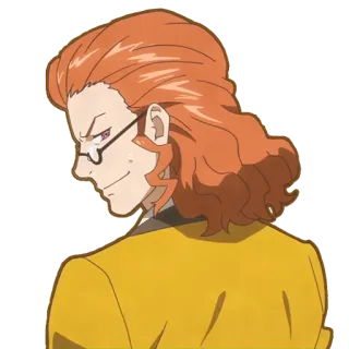 👺 8e37dcdc anime, man, glasses, cartoon, character, person telegram sticker