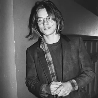 ⚡ 50c27d95 River Phoenix リバー・フェニックス, 俳優, 有名人, ポートレート, メガネ, 白黒 telegram sticker