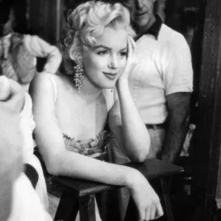 🥀 51751584 Marilyn Monroe マリリン・モンロー, 女優, ヴィンテージ, 白黒, 有名人, ブロンド telegram sticker