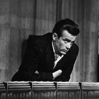 🌛 7ba4e8b5 James Dean 俳優, ポートレイト, 白黒, 有名人, 映画スター telegram sticker