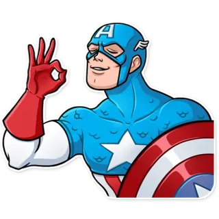 👌 6c796796 Captain America superbohater, komiks, marvel, kapitan ameryka whatsapp sticker