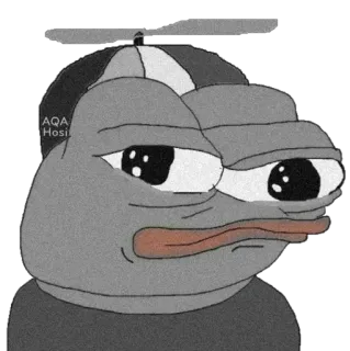 🙎‍♂ 0ff4a6df Pepe the Frog ペペ, カエル, ミーム, ネットミーム, プロペラ帽子 telegram sticker