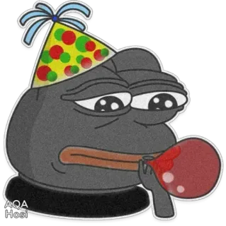 🥳 3bdb9cc7 AQA
Hosi pepe, パーティー, 風船, カエル, 悲しい, 誕生日 telegram sticker