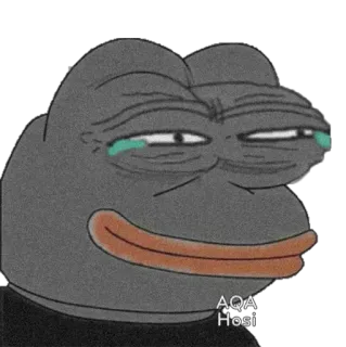 😂 7315f22c AQA
Hosi ペペ, ミーム, 悲しい, 泣く, カエル telegram sticker
