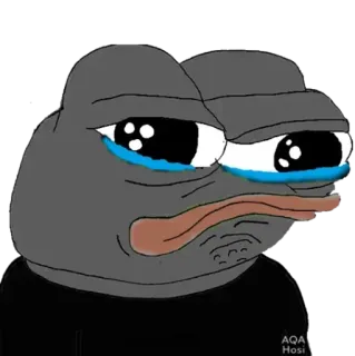 🥺 7bbd764e Pepe the Frog ペペ, 悲しい, カエル, ミーム telegram sticker