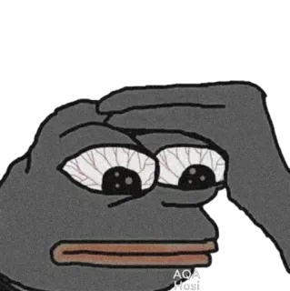 🤯 aa77fbae Pepe the Frog ペペ, カエル, ミーム, ネットミーム, 表情, 衝撃 telegram sticker