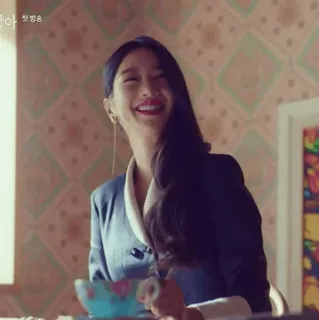 🕊 ab355c90 donna, sorridente, ritratto, interno, attrice, coreana telegram sticker