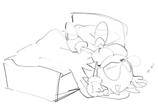 😴 1c9abcf4 Sonic the Hedgehog โซนิค, เม่น, นอนหลับ, การ์ตูน, แฟนอาร์ต telegram sticker