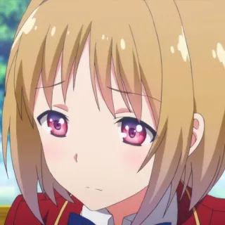 😞 39ca3b38 Sakura Airi Classroom of the Elite 动漫, 实力至上主义教室, 佐仓爱里, 校服, 可爱, 动漫女孩 telegram sticker