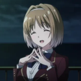 😄 a33345a7 动漫, 角色, 校服, 微笑 telegram sticker